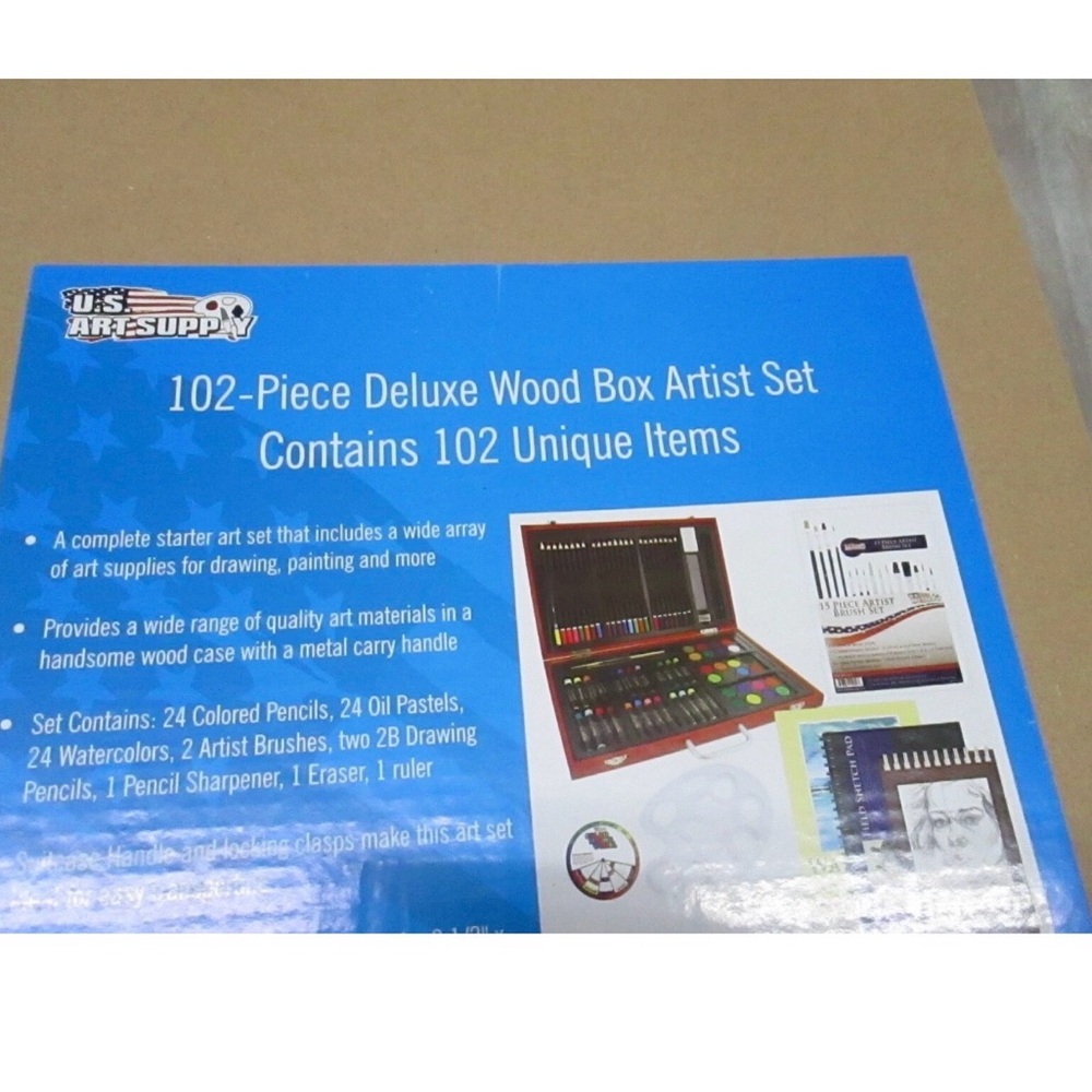 102-Piece Deluxe Wood Box Artist Set